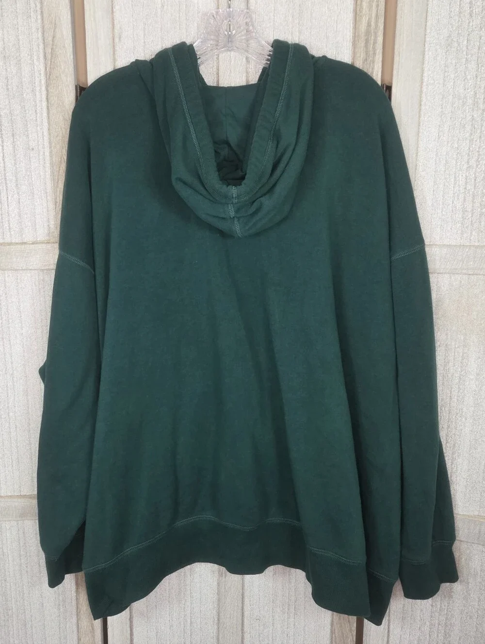 Torrid Quarter Snap Fleece Hoodie Sweatshirt Size 2 Green Kangaroo Pocket Casual